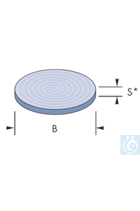 Filter disc, ground, Ø 70 mm, Por. 4, thickness 4,5 mm +/- 0,2 mm, Robu® Filter disc, ground, Ø...